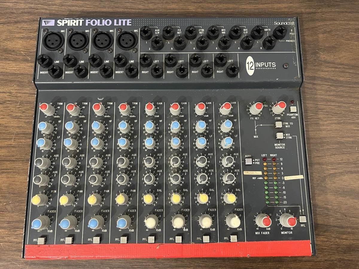 Soundcraft Spirit Folio Lite RW 5158 – 12-Channel Analog Mixer w