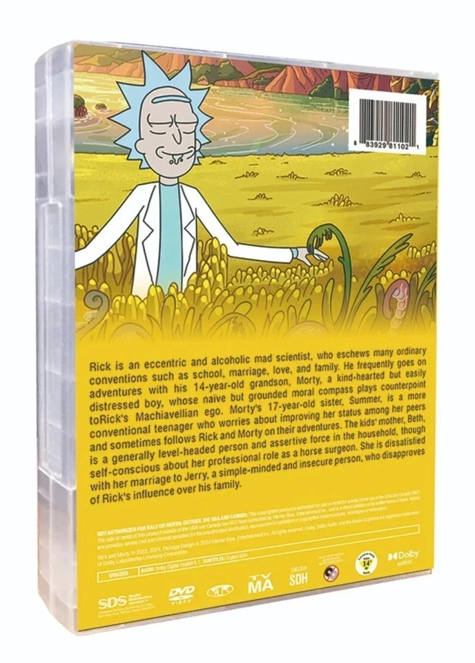 Rick and Morty: The TV Complete Seasons 1-7 (DVD , 14-Disc Box Set) Region 1 NEW - Image 2 of 2