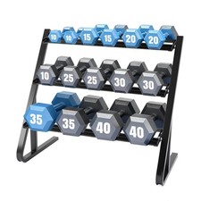 Heavy Duty 3 Tier Adjustable Dumbbell Rack 1100LBS Weight Capacity Dumbbell UK