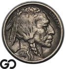 1917-D Buffalo Nickel, Nice Strike Definition, VF++ Tougher Date