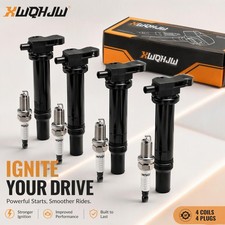 4PCS Ignition Coils Pack fit Hyundai Accent Kia Rio Rio5 2006-2011 1.6L l4 UF499