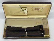 Cross 14K Gold Filled Ballpoint Pen  Pencil 2-Piece Set w/ Case, Leather Pouch
