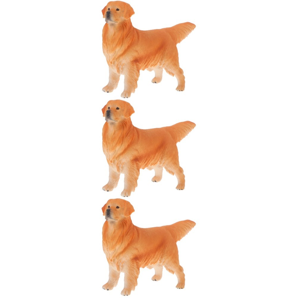 3 PZ Mini Figurine per Cani Playset Modelli Animali Miniatura Casa delle Bambole Accessori
