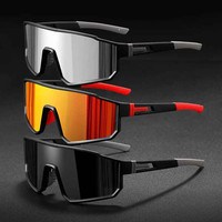 Men Cycling Sunglasses Oversized Windproof Sports Bicycle Glasses