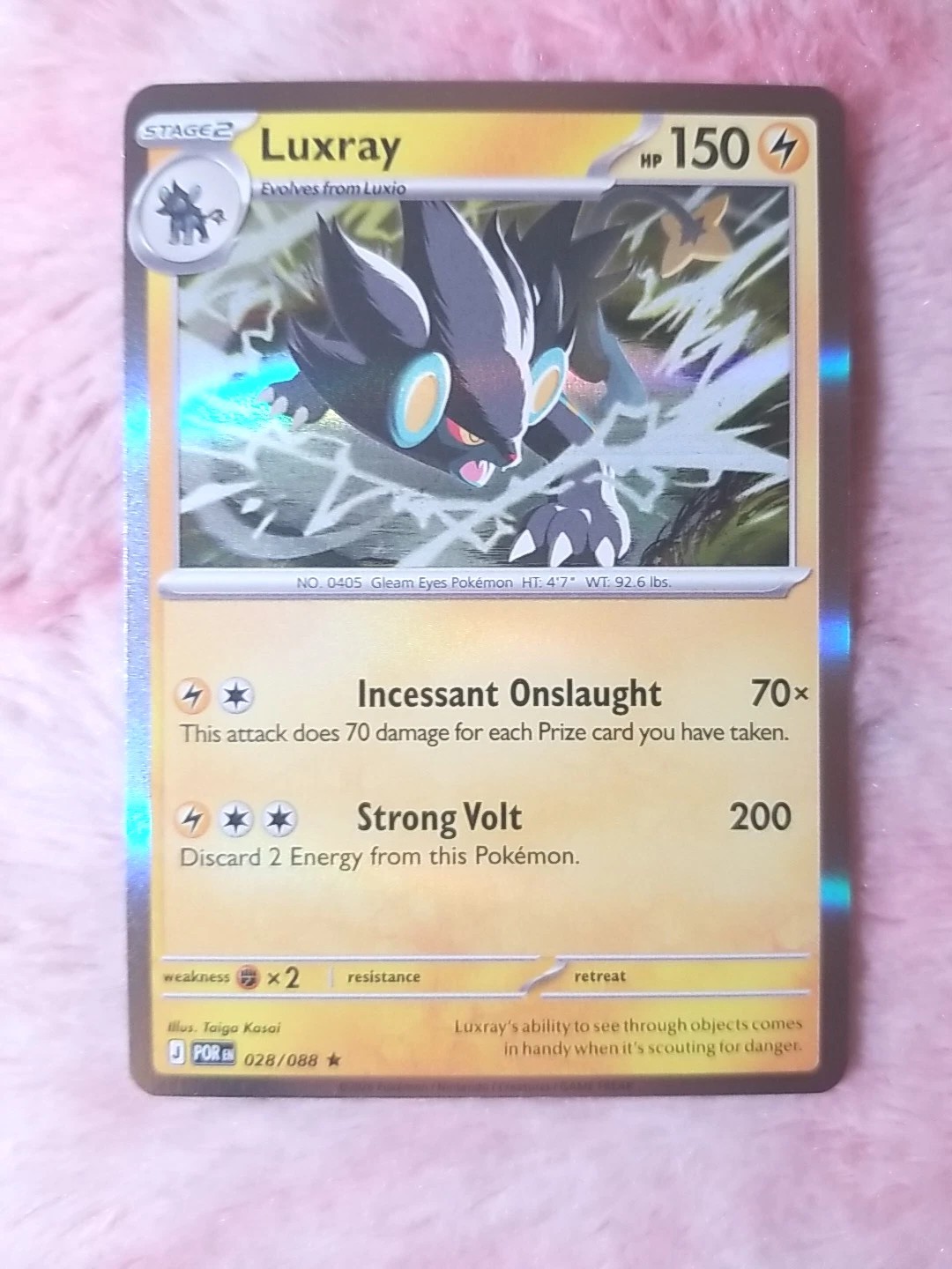 Pokemon Luxray #28/88 Perfect Order ME3 Holo TCG Card