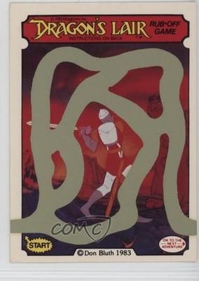 1984 Fleer Dragon's Lair Stickers Rub-Off Game Dirk the Daring 1t3o