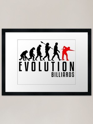 Billiards Evolution Framed Art Prin Framed Wall Art Poster Canvas Print Picture