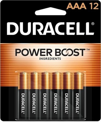Duracell Coppertop AAA Batteries with Power Boost Ingredients, 12 Count Pack...