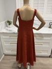 Rust Orange Formal Gown Bridesmaid Wedding Straps Embroidered Lace NWTs See Pics — photo 6