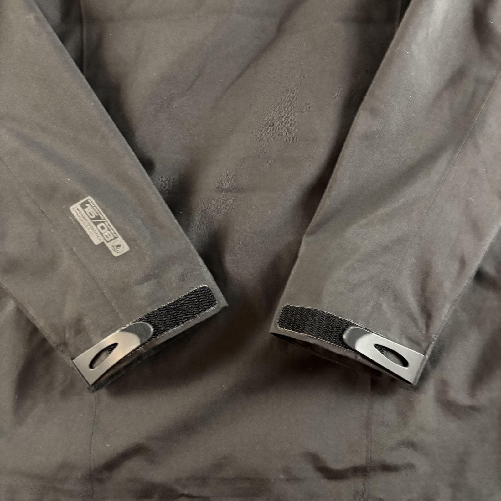 Superdry Hydrotech Waterproof Jacket Mens Large Black Hooded Technical Outdoor