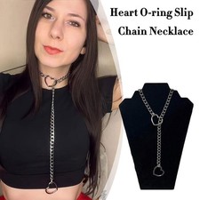. .Women Heart Star Circle Slip Chain Necklace Punk Rock Neck Hot K4C0