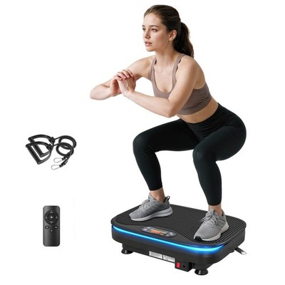SPORTNOW Vibrationsplatte Heimtrainer mit coolen Lichtern und Bluetooth