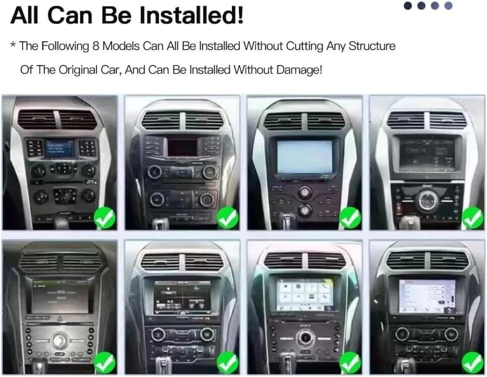 Radio de coche estéreo GPS navegación Carplay 12,1" para Ford Explorer 2011-2019 Android 14 Foto 2 de 4