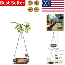 Heavy-Duty Outdoor Bird Feeder with Black Finish   Ideal for Attracting Wildlife