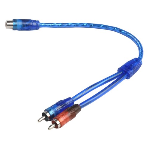 2pcs 12 Inch Blue Males To Female Splitters Y Adapter Cable Cord Connector - Afbeelding 12 van 17