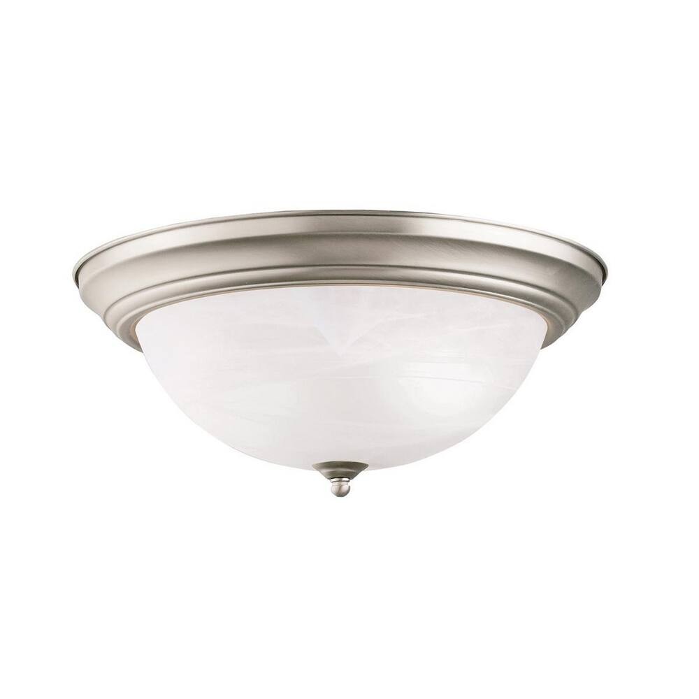 Kichler 8110NI 15.25-in Brushed Nickel Transitional Incandescent Flush Mount