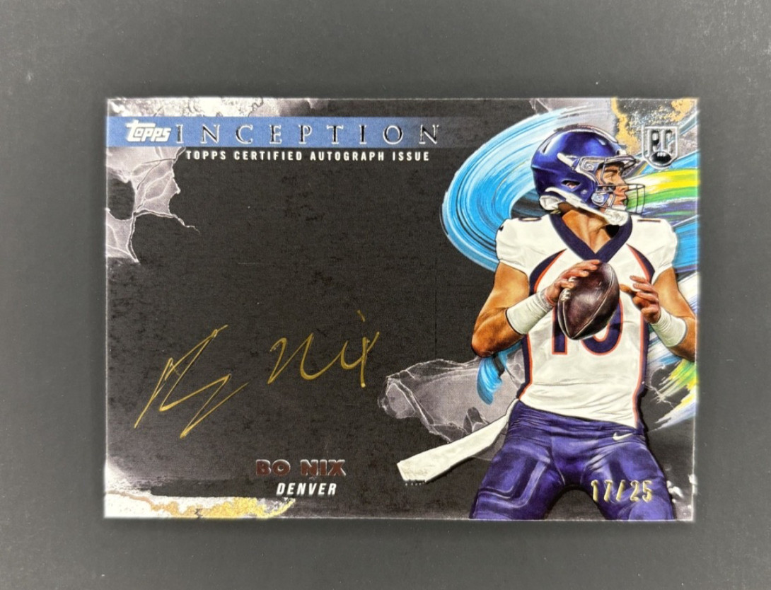 Bo Nix Topps Inception Inception Silver Signings #ISSBN Gold Ink Inscription 1/1
