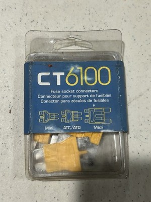 NOS. General Technologies Corp GTC CT6100 Fuse Socket Connector Kit , Yellow