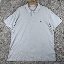 Lacoste Polo Shirt Men's Size 9 4X Slim Fit Baby Blue Short Sleeve Designer