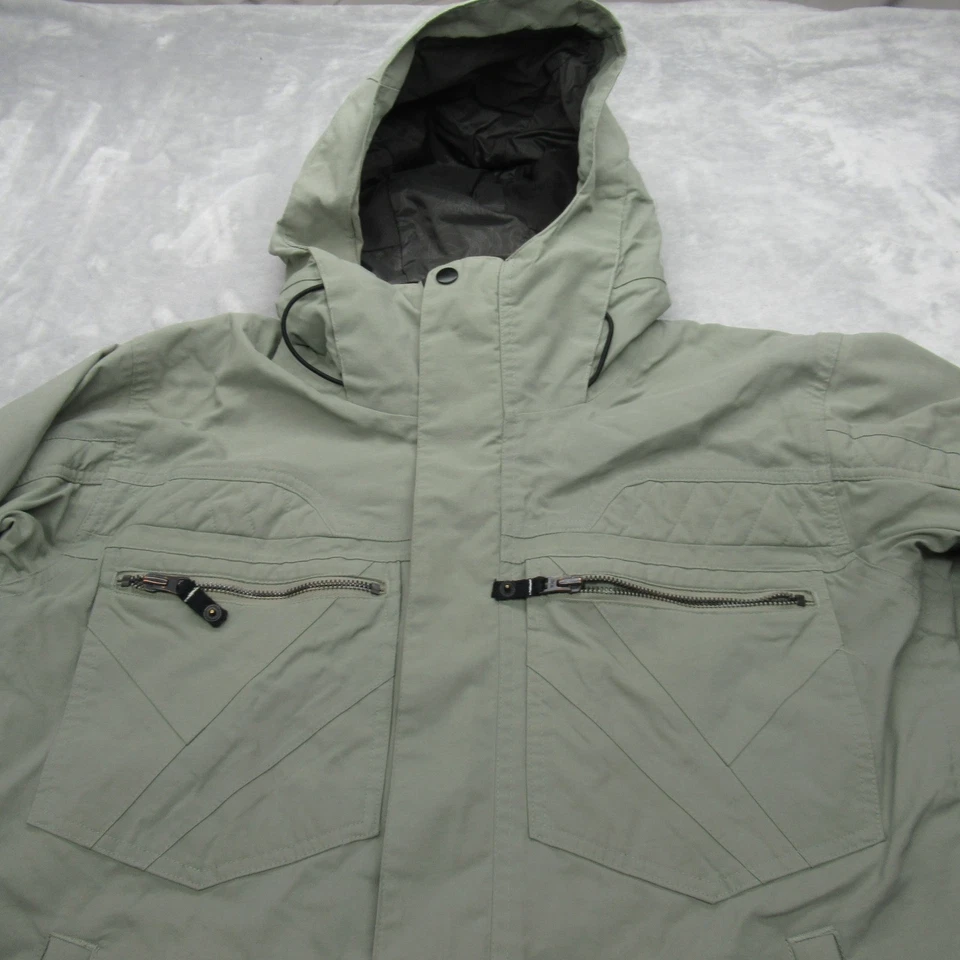 Chaqueta de esquí Bonfire Snowboarding Company para mujer verde medio impermeable con capucha Foto 4 de 4