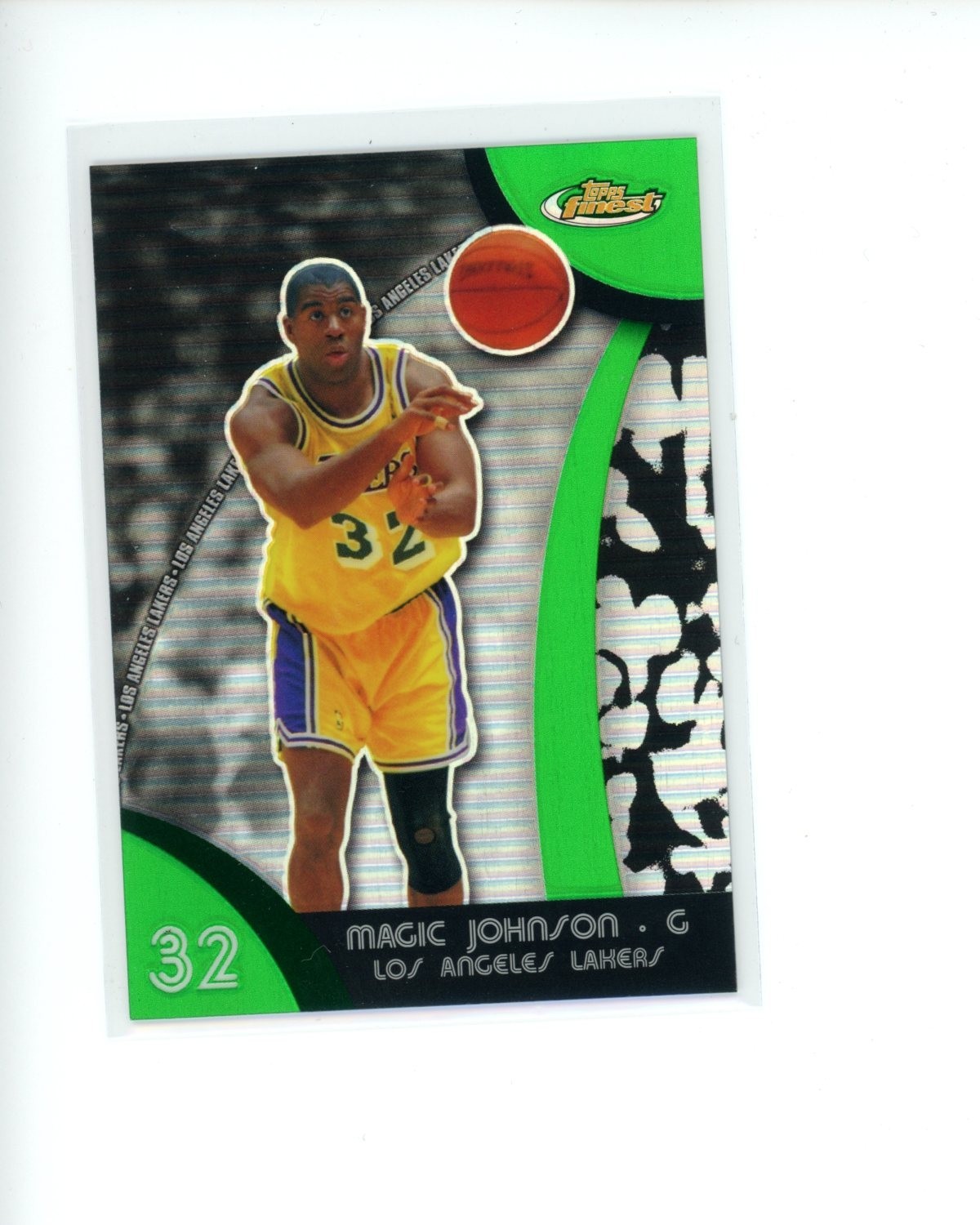 2007-08 Topps Finest Green Refractor #43 Magic Johnson #d 38/149