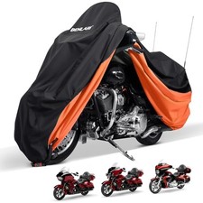 Waterproof Motorcycle Cover with Side Top XL 116" x 47" x 53" Touring Ultra