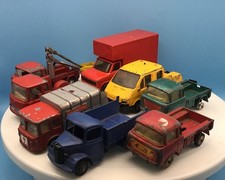 DINKY CORGI ETC FOR SPARES OR REPAIR  8 MIXED LORRY'S AND VANS ETC REF : JAN 5