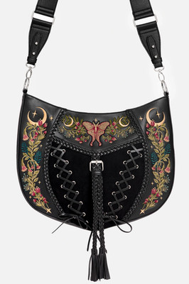 Restyle Gothic Umhängetasche Tasche Wild Incantations Motte Mond Hobo
