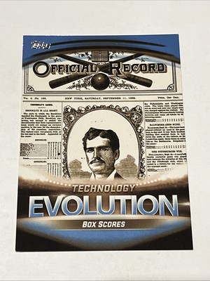 2019 Topps Evolution Of: Technology Blue Box Scores MLB At Bat App #ET-4