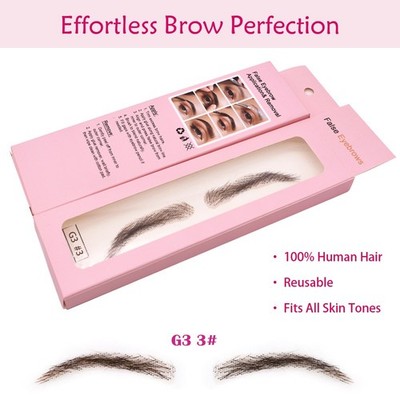 US Seller | Human Hair Women False Eyebrow Handmade Fake Eyebrow for Alopecia