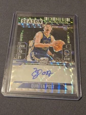 2024-25 Panini #RST-PST Quinten Post RC Prizm Rookie Ticket Green Auto 5/5
