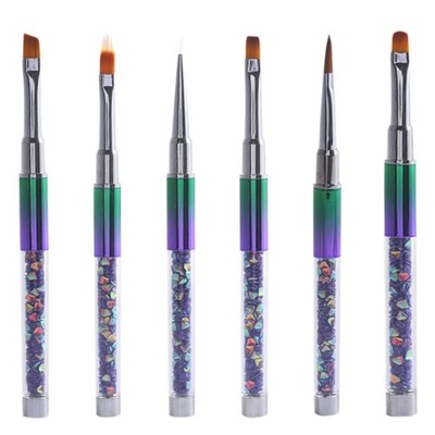 6Pcs Nail Art Brushes Set Gel Polishing Nail Art Pen Painting Tools Fingernail