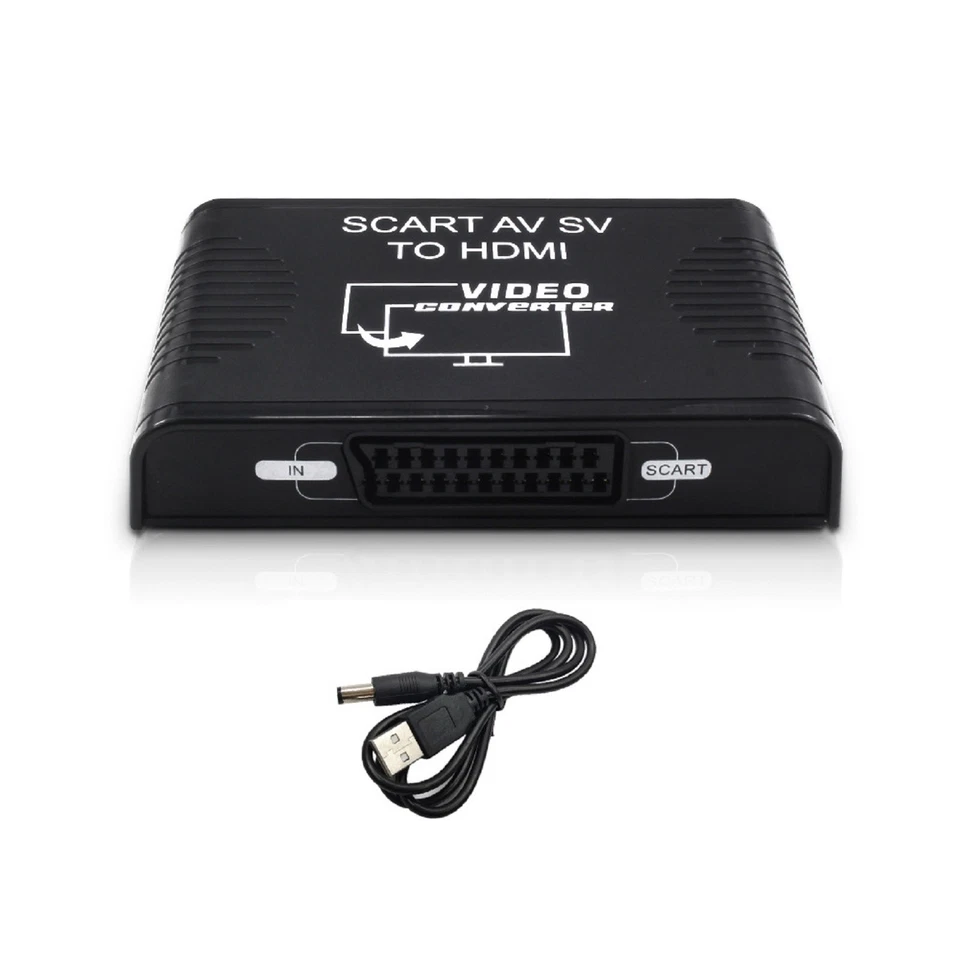 Scart AV S-video To HDMI Composite Switcher RCA Video&Audio Converter Adapter s - Image 4 of 4