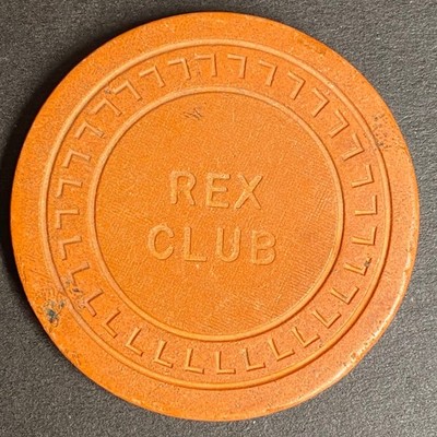 REX CLUB Martinez California Card Room Casino Gaming Check / Chip (#2)
