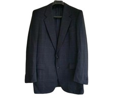 MAURIZIO OF FIVE AVENUE BLAZER UOMO GRIGIO A QUADRI 2 BOTTONI DAVANTI LANA - TAGLIA 46R.