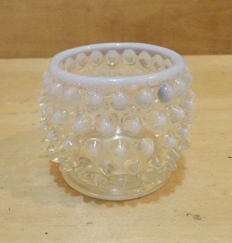 1 Fenton Hobnail Opalescent Toothpick Holder 2⅝"W x 2"H. No Chips or Cracks