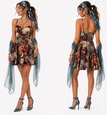 Urban Outfitters Orion Bustier Renaissance Angel Mini Dress Womens SZ M Art Deco