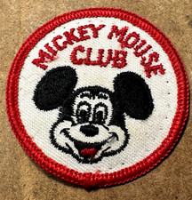 Vintage Mickey Mouse Club Patch Embroidered Sew-On 2" 761
