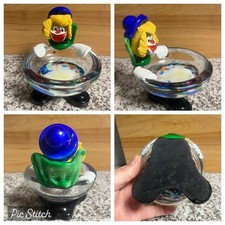 Murano Italy Vintage Art Glass Clown Bowl Figurine Sculpture RARE