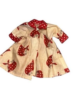 1958 Vogue Jill Outfit #3305 Tagged Red Print Robe/Dress Fits Little Miss Revlon