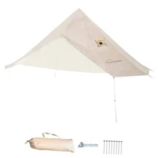  Waterproof Rain Fly for For 13ft bell tent Beige Rain Fly Tarp With Stove Jack