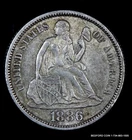 EXTRA FINE 1886 SEATED LIBERTY DIME XF 10c   (BC2)