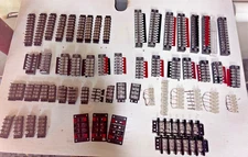 Set of over 60 terminal blocks for model railroad wiring