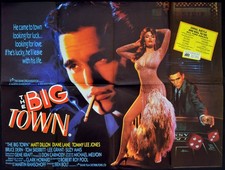 BIG TOWN 1987 Matt Dillon, Diane Lane, Tommy Lee Jones  UK QUAD POSTER
