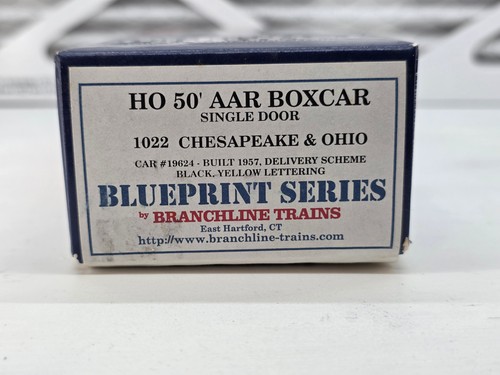 Branchline Trains HO Kit 1022 - 50' vagón de carga de una sola puerta Chesapeake y Ohio #19624 | Zustand: New