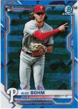 2021 Bowman Chrome Sapphire Edition #94 Alec Bohm RC Philadelphia Phillies