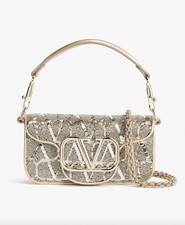 Valentino Gold Sequin Iconographe Loco Small Chain Crossbody Bqg