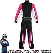 K1 RaceGear Vortex Racing Suit Fluorescent Pink Kid's and Adult Sizes SFI 3.2A/1
