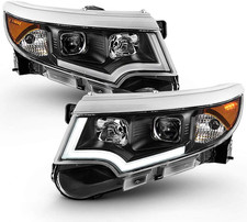 - for Halogen Model Only 2011-2014 Ford Edge Black Housing LED DRL Projector H