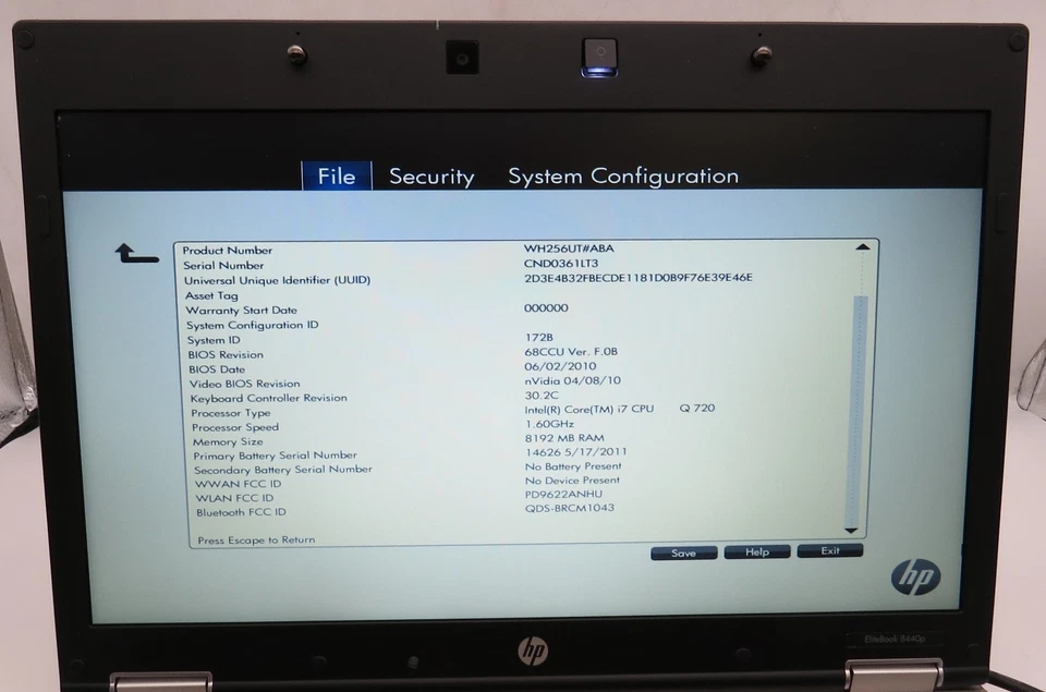 HP EliteBook 8440p-14"-i7-720@1.6GHz-8GB DDR3 RAM-240GB 2.5 SSD-NO OS *READ* - Image 4 of 4